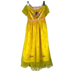Disney Princess Belle Beauty and the Beast Yellow & Pink Pajama Dress Size 2T